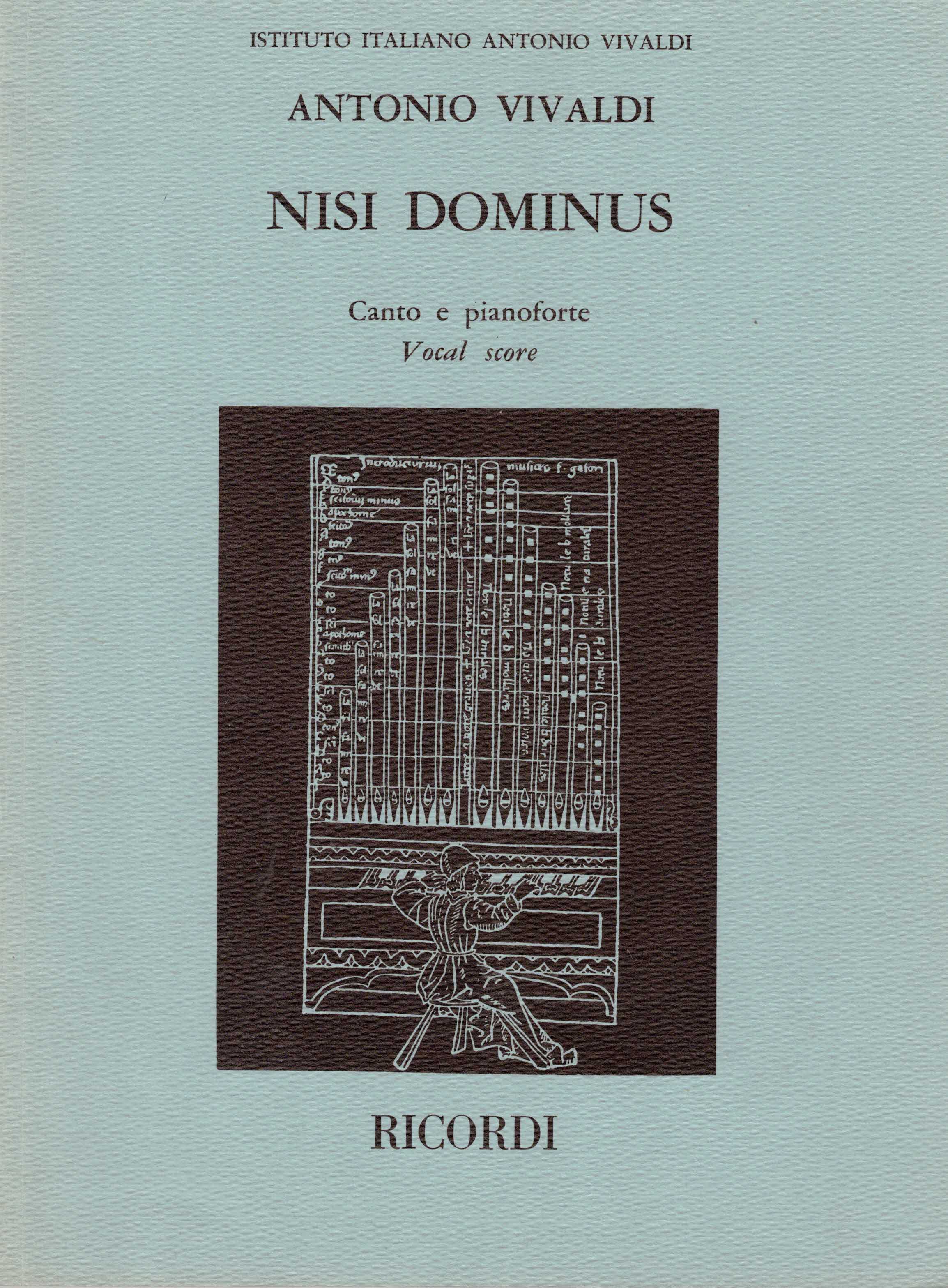   Antonio Vivaldi. Nisi Dominus. Canto e pianoforte. Vocal score. 