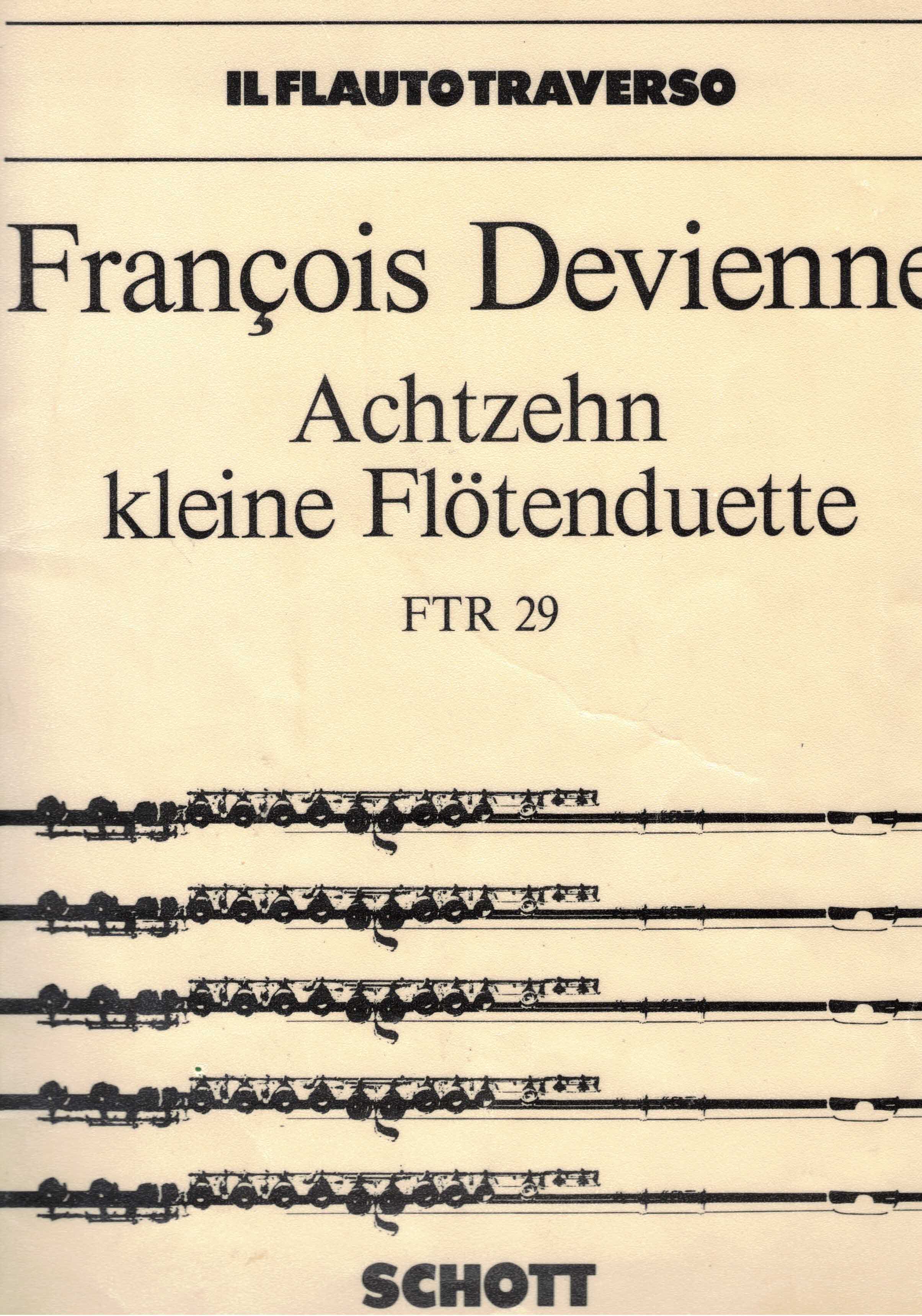 Kalmar, Laszlo (Hrsg.):  Francois Devienne. Achtzehn kleine Flötenduette. 