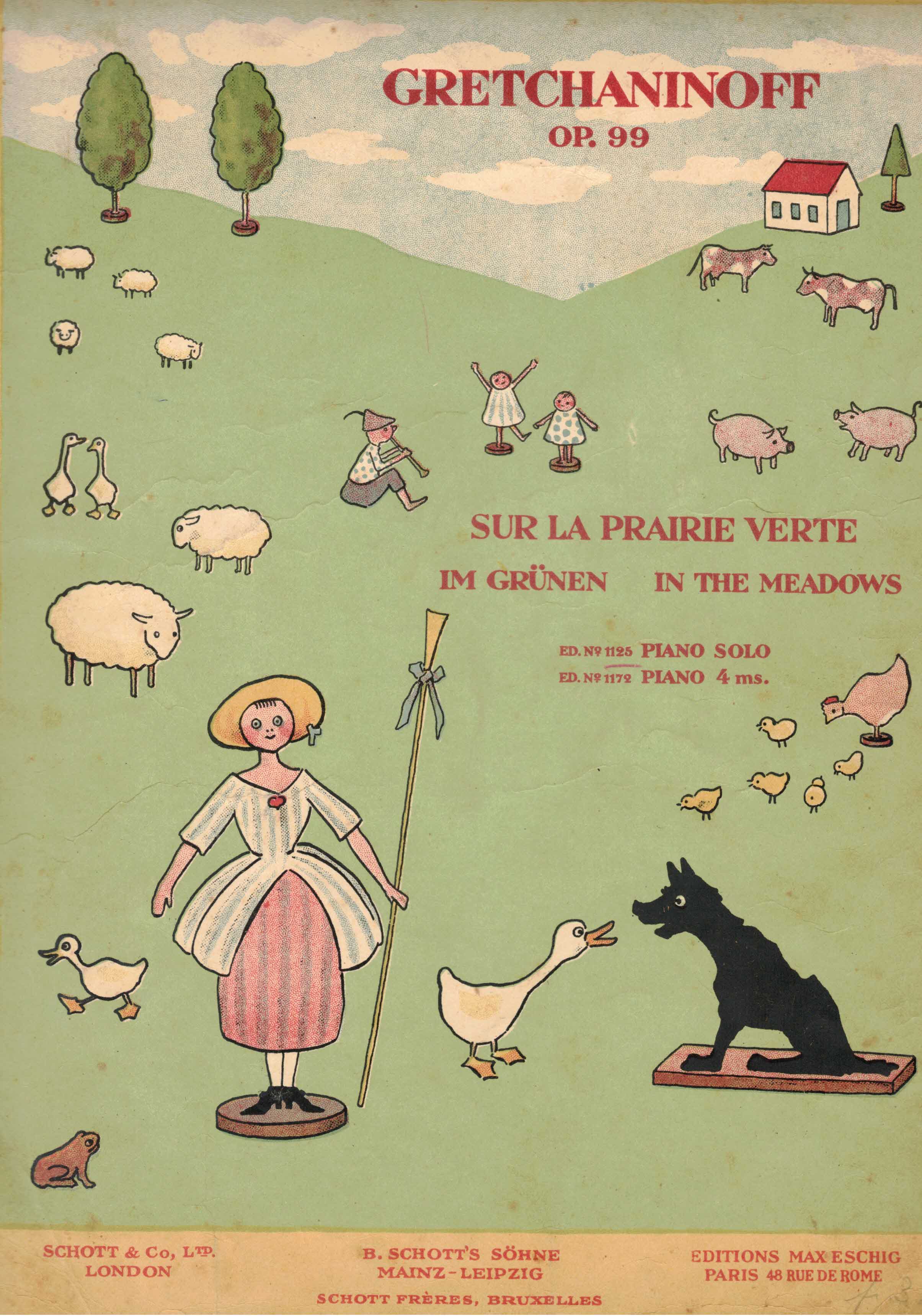 Gretchaninoff, A.:  Sur La Prairie Verte (Im Grünen). 10 Pieces enfantines pour Piano. Op. 99. 