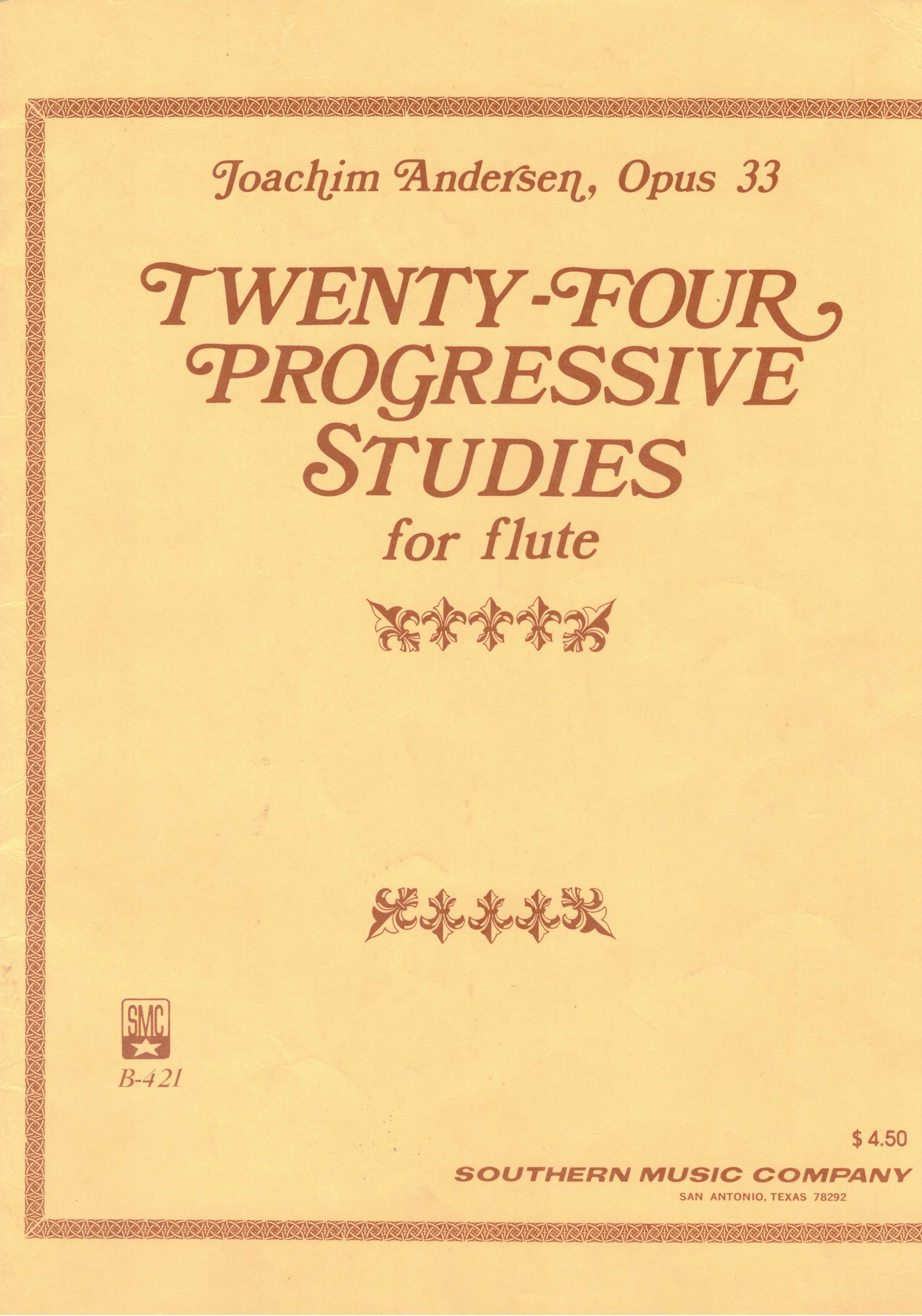 Andersen, Joachim:  Twenty-Four Progressive Studies for Flute (Opus 33) 