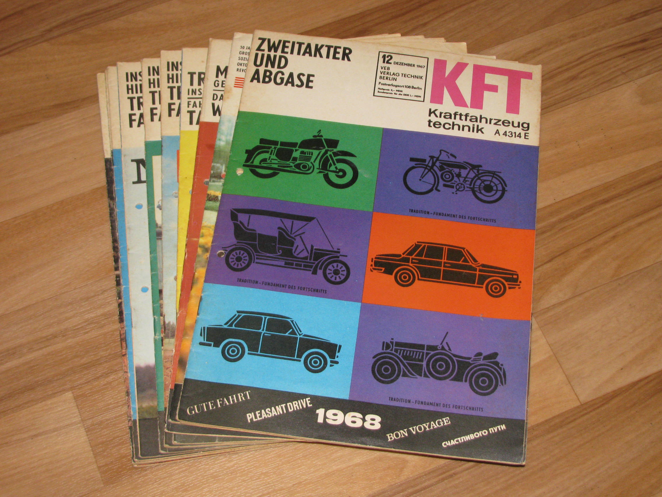 Autorenkollektiv:  KFT Kraftfahrzeugtechnik. Technische Zeitschrift des Kraftfahrwesens (Hefte 1-12/1967) 