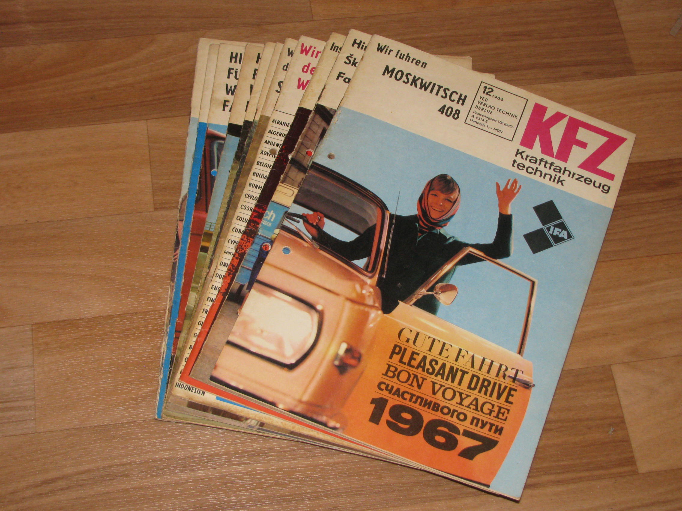 Autorenkollektiv:  KFT Kraftfahrzeugtechnik. Technische Zeitschrift des Kraftfahrwesens (Hefte 1-12/1966) 