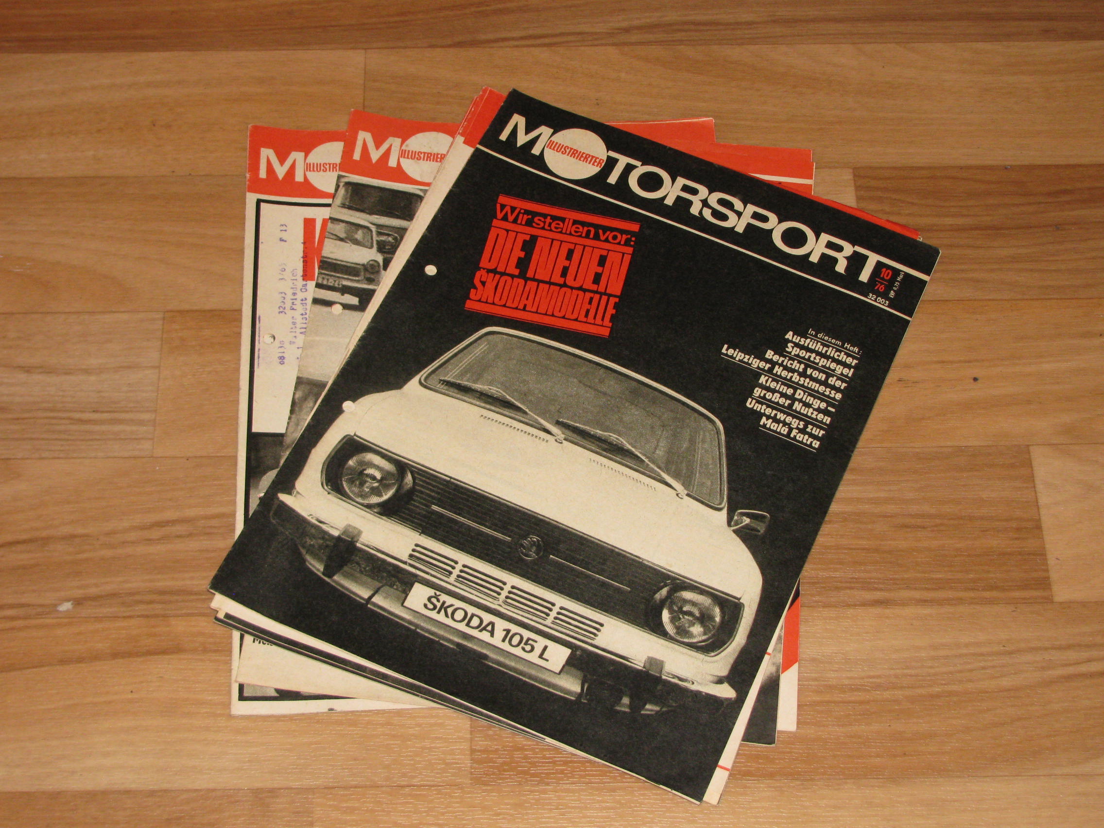 ADMV der DDR (Hrsg.):  Konvolut 6 x Illustrierter Motorsport (Hefte 2, 3, 4, 6, 9, 10/76) 