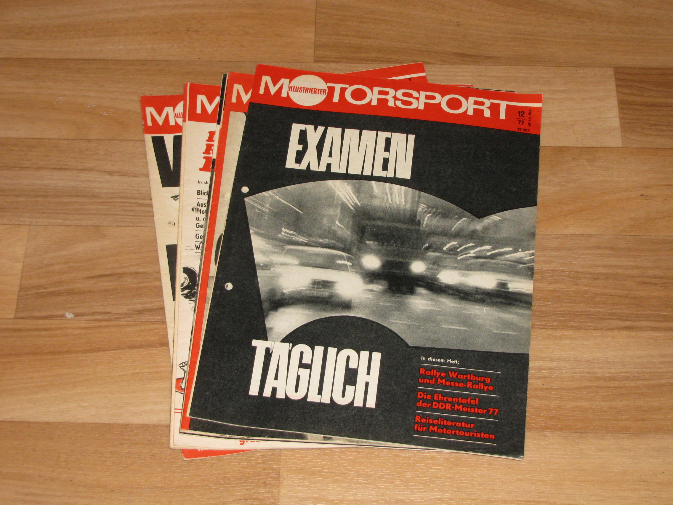 ADMV der DDR (Hrsg.):  Konvolut 8 x Illustrierter Motorsport (Hefte1, 2, 4, 7, 8, 9, 11, 12/77) 