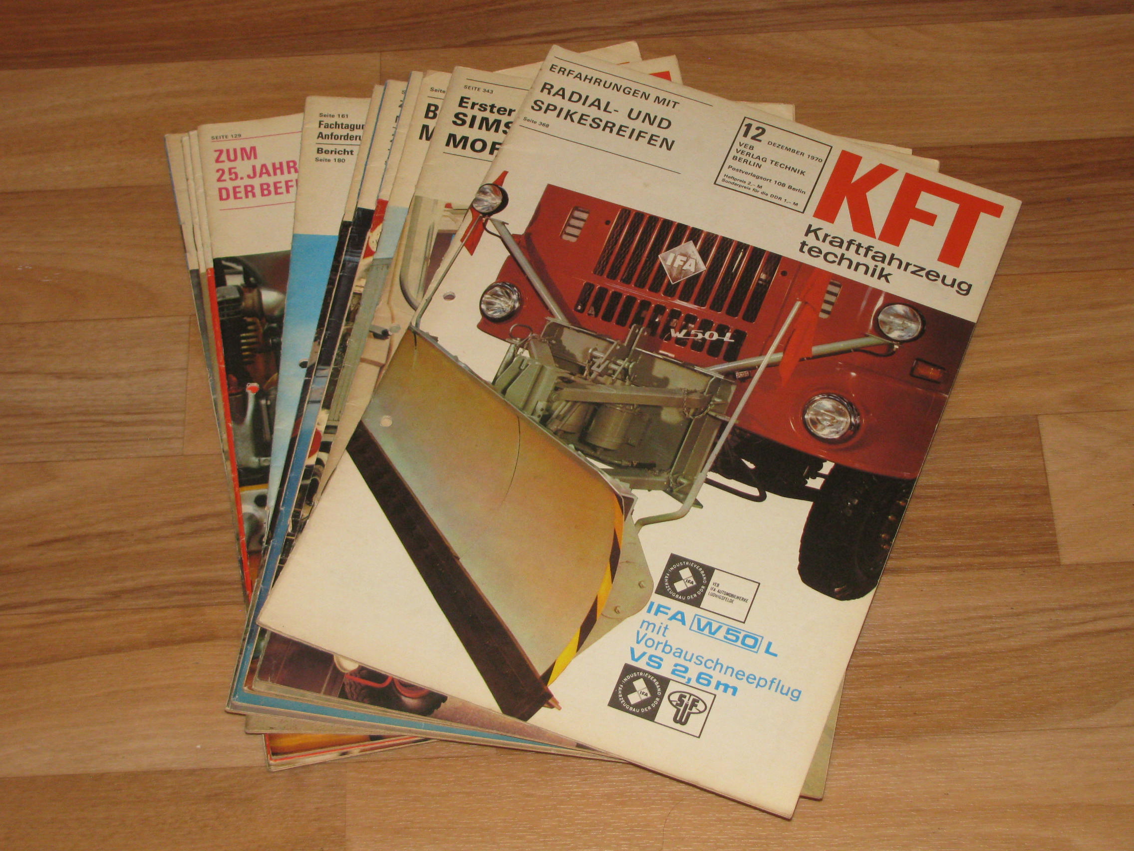 Autorenkollektiv:  KFT Kraftfahrzeugtechnik. Technische Zeitschrift des Kraftfahrwesens (Hefte 1-12/1970) 