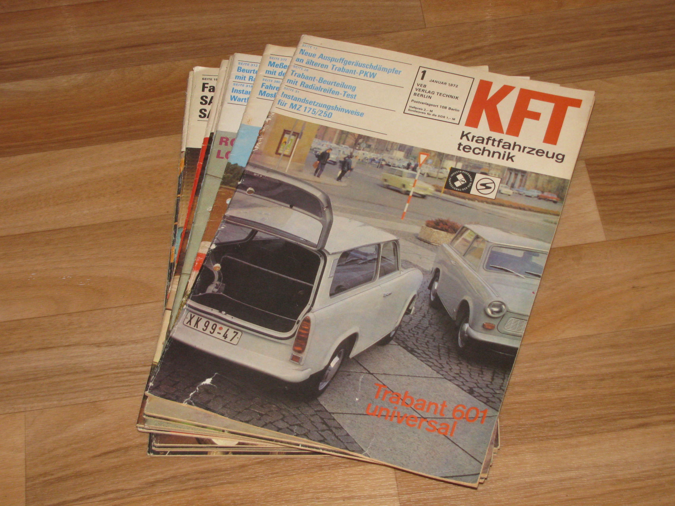 Autorenkollektiv:  KFT Kraftfahrzeugtechnik. Technische Zeitschrift des Kraftfahrwesens (Hefte 1-12/1972) 