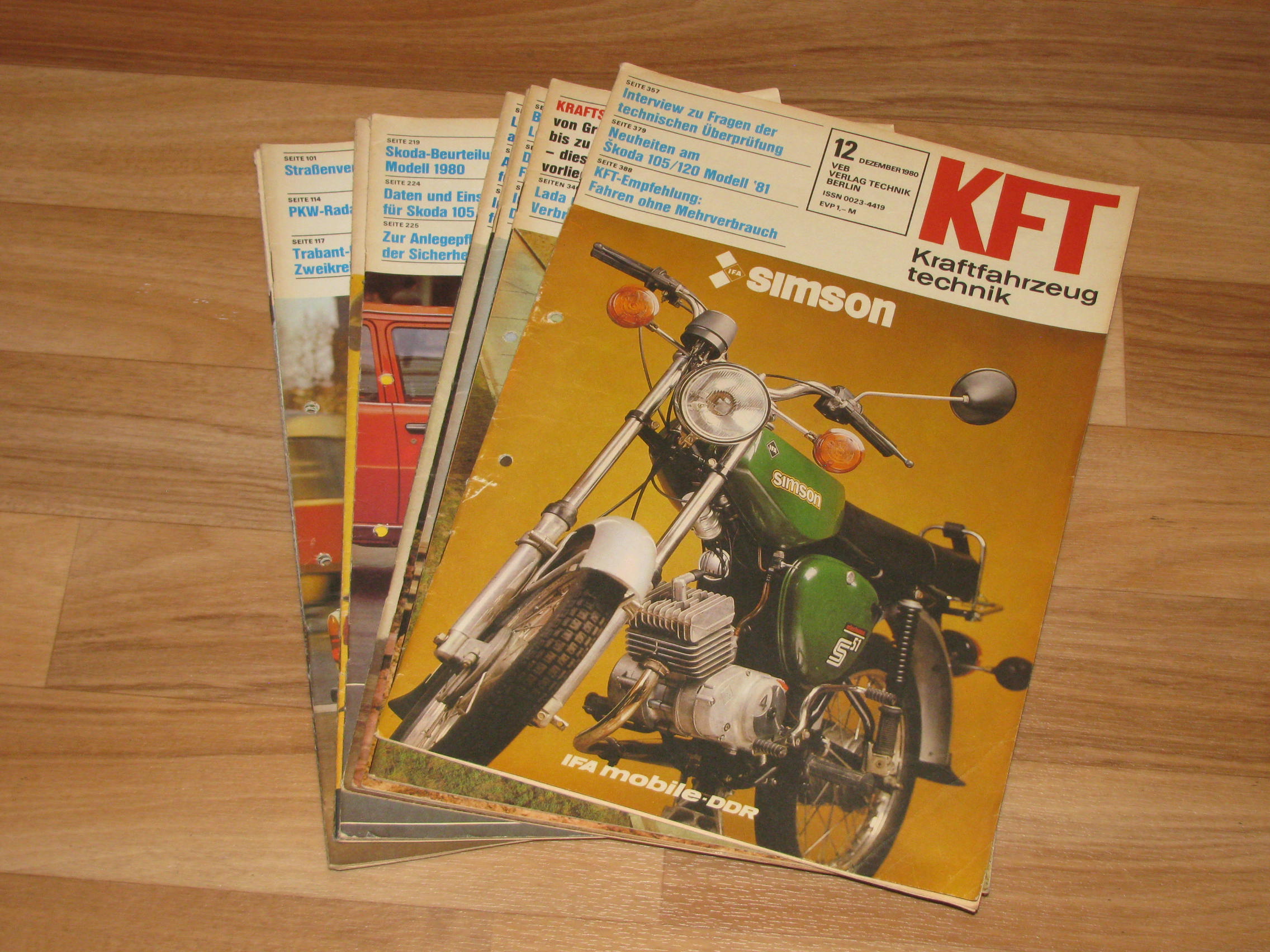 Autorenkollektiv:  KFT Kraftfahrzeugtechnik. Technische Zeitschrift des Kraftfahrwesens (Hefte 1-12/1980) 