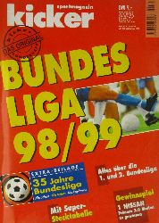 Autorenkollektiv:  Kicker Sonderheft Bundesliga 1998/99 