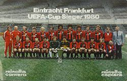   Mannschaftskarte Eintracht Frankfurt UEFA-Cup Sieger 1980 