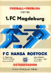   Prg. FC Hansa Rostock - 1. FC Magdeburg 22.08.1987 