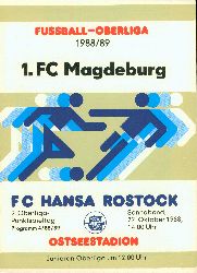   Prg. FC Hansa Rostock - 1. FC Magdeburg 22.10.1988 