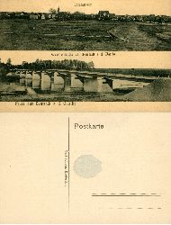   AK Gruss aus Neustadt a. d. Warthe - Totalansicht/Warthe-Brcke 