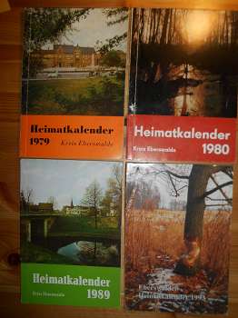 Rat des Kreises Abt. Kultur (Hrsg.):  Heimatkalender. Für den Kreis Eberswalde., 29. Jg. 1989, 33. Jg. 1993. (2 Hefte) (alle zus. EURO 22,00 u. Porto EURO 2,10) Einzelpreis: 