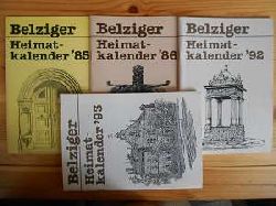   Belziger Heimatkalender. 1985; 1986; 1992; 1993. (4 Hefte) (alle zus.: EURO 24,00 u. Porto EURO 2,40) Einzelpreis: 