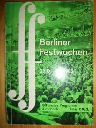 Westerman, Gerhart von:  Der Almanach der Berliner Festwochen. 23. IX - 9. X. 1962. 