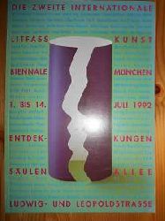   Die zweite Internationale Litfass Kunst Biennale. Mnchen. 1. bis 14. Juli 1992. Ein Projekt des Forum Plakat Kunst. 