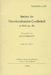 Pfannenstiel, Max (Hrsg.) - Berichte der Naturforschenden Gesellschaft zu Freiburg  Berichte der Naturforschenden Gesellschaft zu Freiburg i. Br. Hrsg. v. Max Pfannenstiel. Band 59, 2 Hefte. 