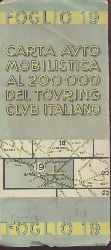 Touring Club Italiano (Ed.)  Carta automobilistica al 200000 del Touring Club Italiano. Foglio 19: Napoli. 