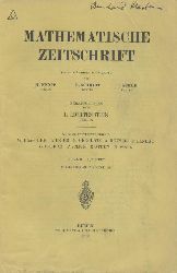 Lichtenstein, Leon (Hrsg.)  Mathematische Zeitschrift. Unter stndiger Mitwirkung von Konrad Knopp, Erhart Schmidt u. Issai Schur hrsg. v. Leon Lichtenstein. 2. Band. 4 in 2 Heften. 