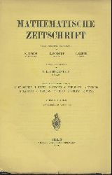 Lichtenstein, Leon (Hrsg.)  Mathematische Zeitschrift. Unter stndiger Mitwirkung von Konrad Knopp, Erhart Schmidt u. Issai Schur hrsg. v. Leon Lichtenstein. 7. Band. 