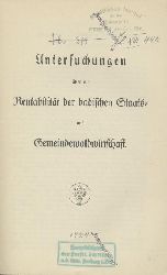 Badisches Ministerium der Finanzen, Forstabteilung (Hrsg.)  Untersuchungen ber die Rentabilitt der badischen Staats- und Gemeindewaldwirtschaft. 