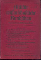 Reichskriegsministerium (Hrsg.)  Militrwissenschaftliche Rundschau. Hrsg. vom Reichskriegsministerium. 1. Jahrgang, Heft 5 (von 6): August 1936. 