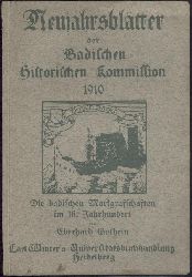 Gothein, Eberhard  Die badischen Markgrafschaften im 16. Jahrhundert. 