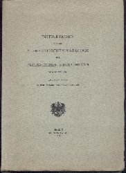   Instruktionen fr die alphabetischen Kataloge der preuszischen Bibliotheken vom 10. Mai 1899. Zweite Ausgabe in der Fassung vom 10. August 1908. Manuldruck 1942. 
