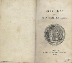 Langbein, August Friedrich Ernst  Gedichte. 