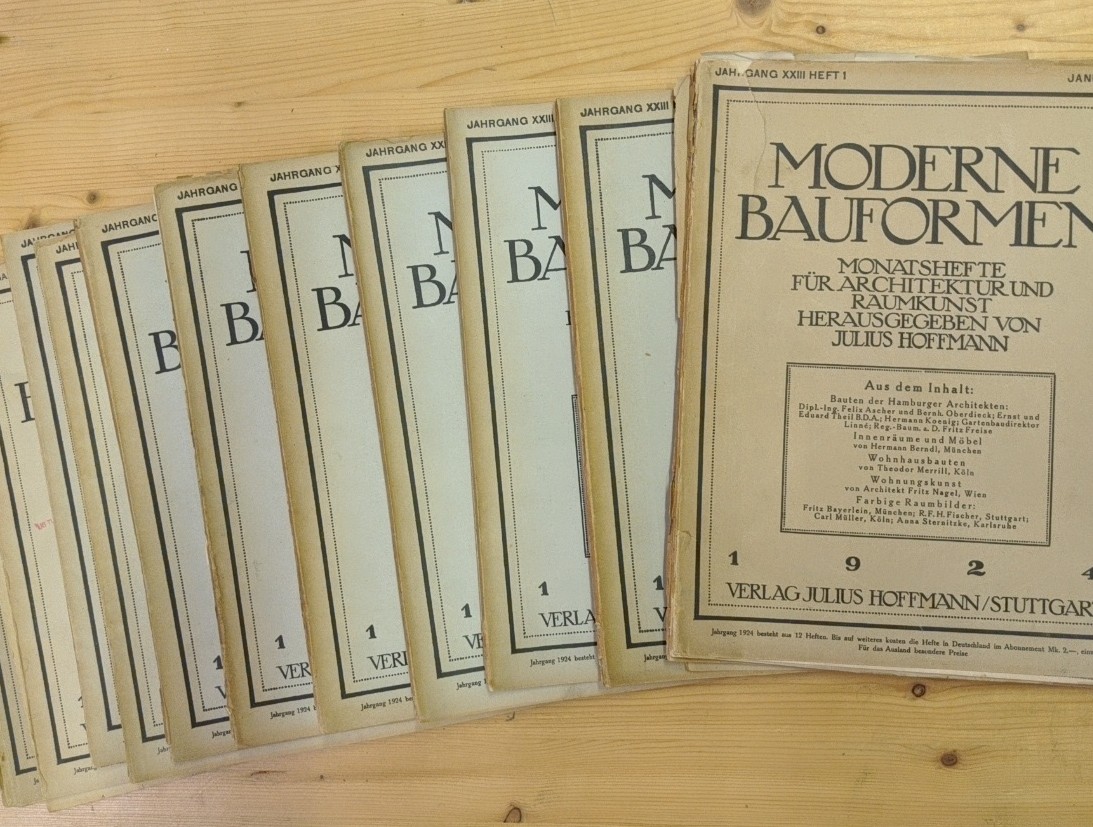   Moderne Bauformen - XXIII. [23.] Jahrgang 1924, 12 einzelne Hefte. 