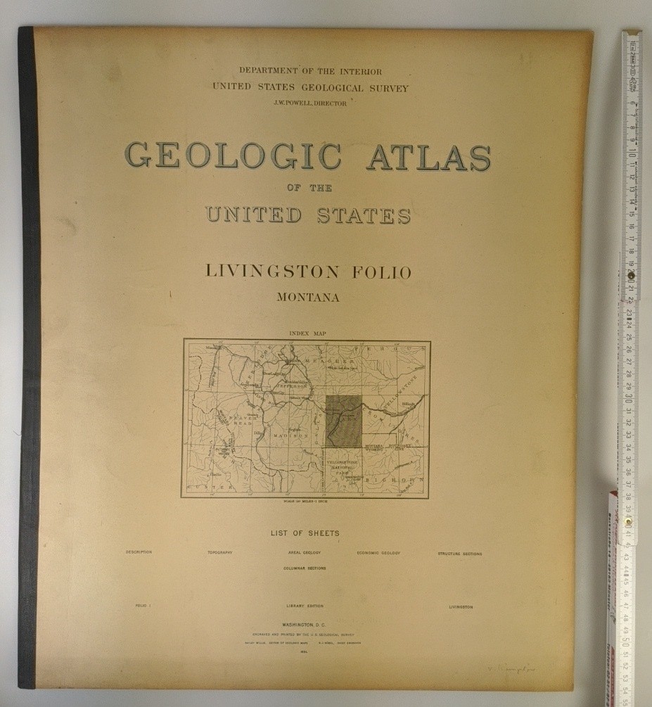 United States Geological Survey:  Livingston folio : Montana [1:250.000] (=Geologic atlas of the United States ; no. 1). 