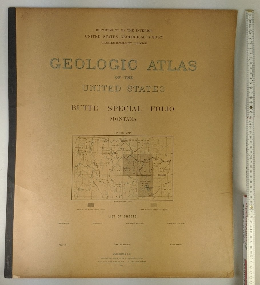 United States Geological Survey:  Butte special folio : Montana [1:125 000] (=Geologic atlas of the United States ; no. 38). 