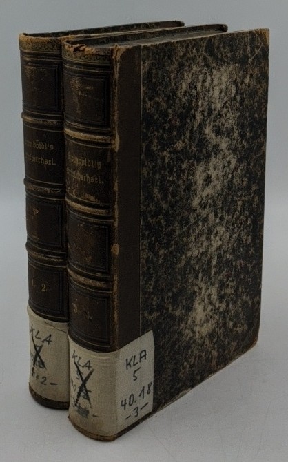 Humboldt, Alexander von, Heinrich Karl Wilhelm Berghaus und Varnhagen von Ense:  Briefwechsel Alexander von Humboldt`s mit Heinrich Berghaus aus den Jahren 1825 bis 1858 [3 Bände] / Briefe von Alexander von Humboldt an Varnhagen von Ense aus den Jahren 1827-1858 - 4 Bände in 2 Einbänden. 