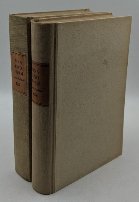 Becher, Johannes R., Paul Wiegler und Peter Huchel [Hrsg.]:  Sinn und Form [Zeitschrift], 2. Jahr [Jahrgang], 1950 - 2 Halbbände [6 Hefte komplett] : 1. 1.-3. Heft / 2. 4.-6. Heft (=Beiträge zur Literatur). 