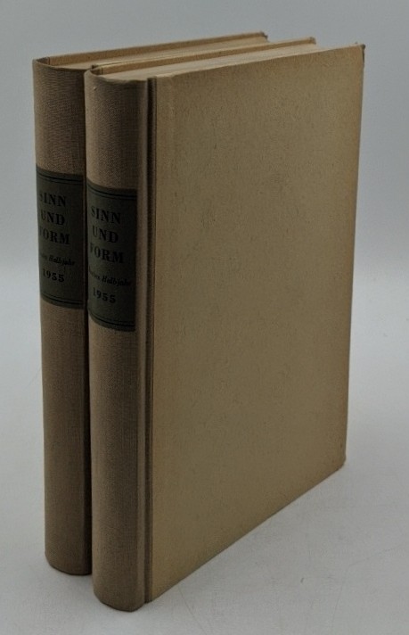 Becher, Johannes R., Paul Wiegler und Peter Huchel [Hrsg.]:  Sinn und Form [Zeitschrift], 7. Jahr [Jahrgang], 1955 - 2 Halbbände [6 Hefte komplett] : 1. 1.-3. Heft / 2. 4.-6. Heft (=Beiträge zur Literatur ; hrsg. von der Deutschen Akademie der Künste). 