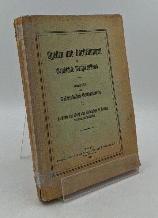 Rauschning, Hermann:  Geschichte der Musik und Musikpflege in Danzig : Von den Anfängen bis zur Auflösung der Kirchenkapellen (=Quellen und Darstellungen zur Geschichte Westpreußens ; 15). 