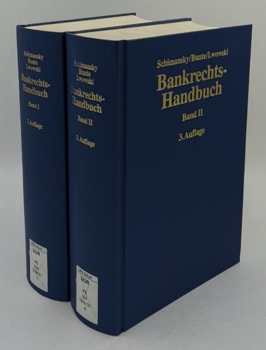 Bunte, Hermann-Josef, Hans-Jürgen Lwowski und Herbert Schimansky[Hrsg.]:  Bankrechts-Handbuch - 2 Bände [Bde. I / II]. 