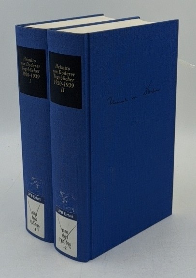 Doderer, Heimito von und Wendelin Schmidt-Dengler (Hrsg.):  Tagebücher 1920 - 1939 - 2 Bände : 1. 1920 - 1934 / 2. 1935 - 1939. 