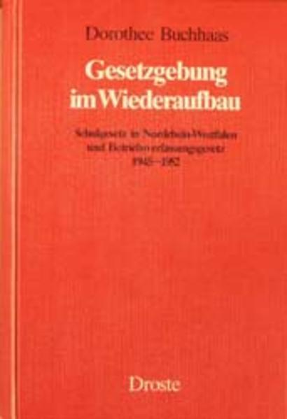 Buchhaas-Birkholz, Dorothee:  Gesetzgebung im Wiederaufbau: Schulgesetz in Nordrhein-Westfalen u. Betriebsverfassungsgesetz. Eine vergleichende Untersuchung zum Einfluss von Parteien, Kirchen u. Verbänden in Land u. Bund 1945 - 1952. Beiträge zur Geschichte des Parlamentarismus und der politischen Parteien; Bd. 79. 