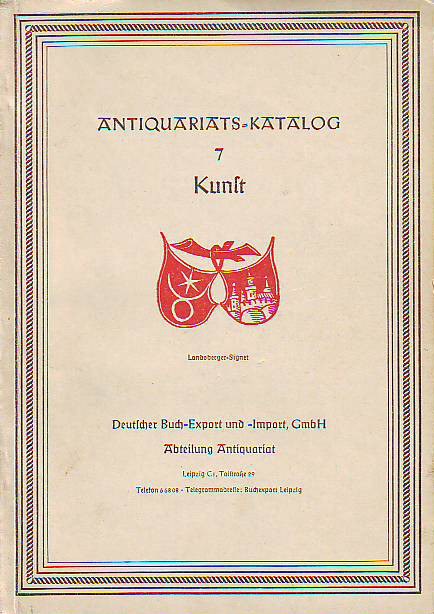    Antiquariats-Katalog, 7. Kunst. 