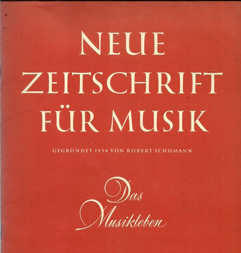 Thomas, Ernst und Karl Amadeus Hartmann  NZ / Neue Zeitschrift für Musik Nr. 5/1961 