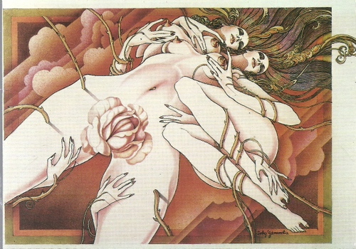 Yamamoto, Sato  Fleurs (Ansichtskarte / Postcard) 