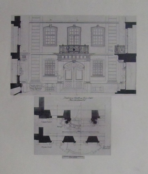 Binz, Karl  1 Blatt Architekturzeitung "Haus zum Schönen Eck, Freiburg, Münsterstraße 30; Portal und Grundriss" 