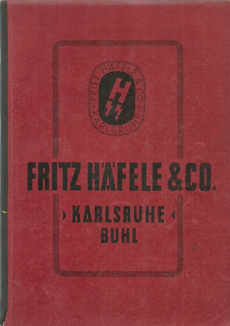 Häfele, Fritz & Co.  Elektro-Hauptkatalog Nr. 52 