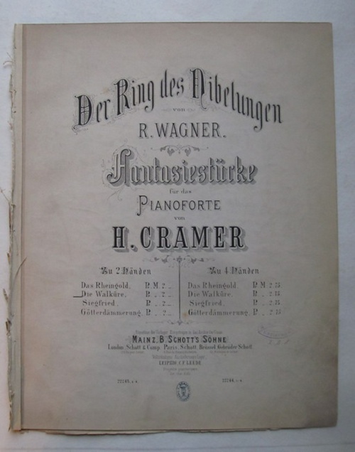 Wagner, Richard  Der Ring des Nibelungen No. 2: Die Walküre (Fantasiestücke für das Pianoforte von H. Cramer zu 2 Händen) 