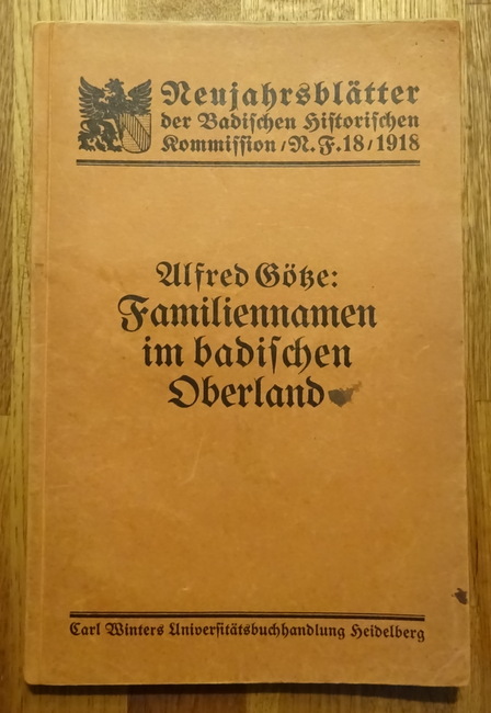 Götze, Alfred  Familiennamen im badischen Oberland 