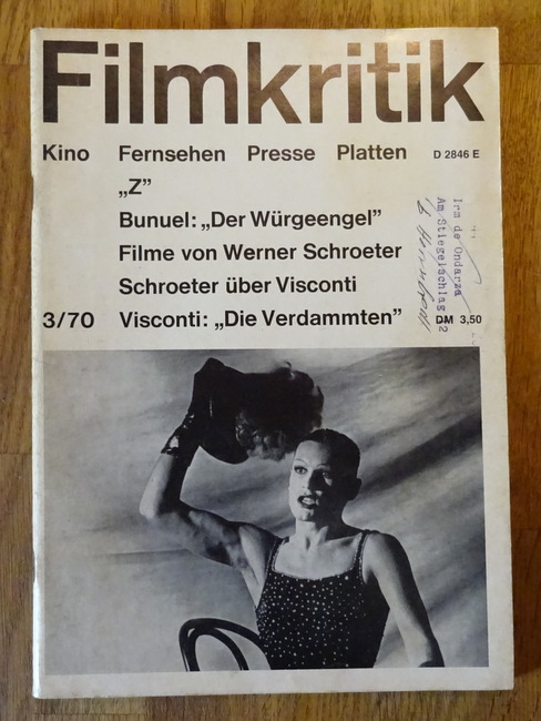 diverse Autoren  FILMKRITIK 3/70 (März 1970) 