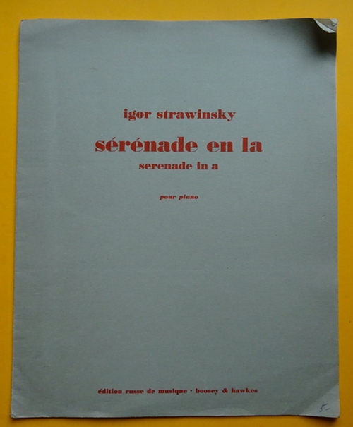 Strawinsky, Igor  Sérénade en La - Serenade in A, en quatre mouvements pour Piano 