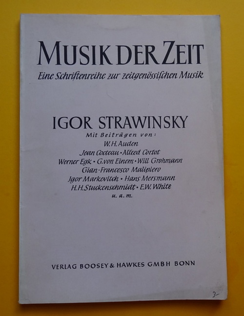 Lindlar, Heinrich (Hg.)  Igor Strawinsky 