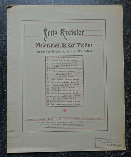 Kreisler, Fritz  Niccolo Paganini; Caprice No. 20 